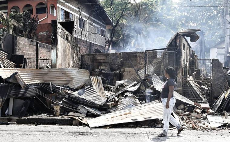 Fireworks blamed as blaze guts electronics shop, destroys two homes