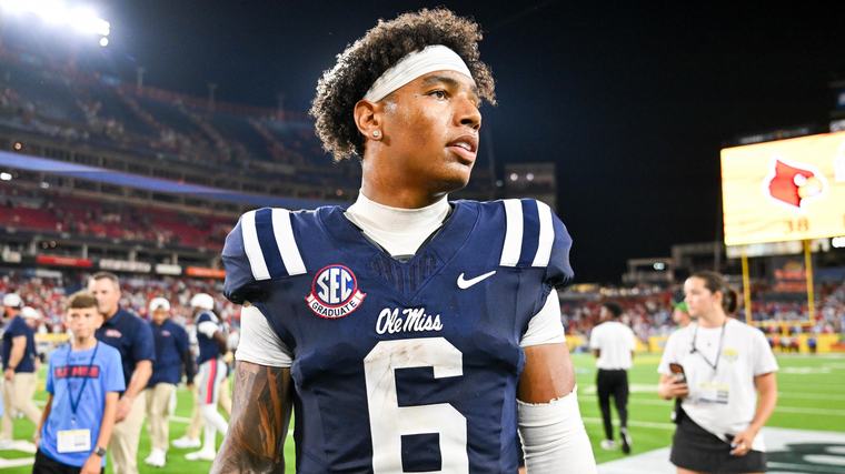 Trinidad Chambliss Takes Blame for 'Bad Decisions' and Hypes Ole Miss WR Deuce Alexander